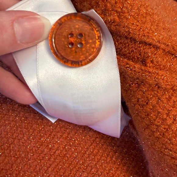 TAYLOR SWIFT CARDIGAN TLOAS The Life of a Showgirl Gold Orange Stars MD/LG NEW - Picture 8 of 15